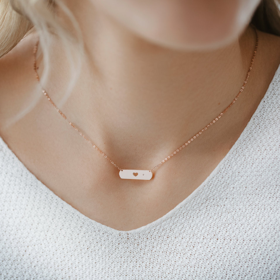 Náhrdelník s diamantem Heart Love