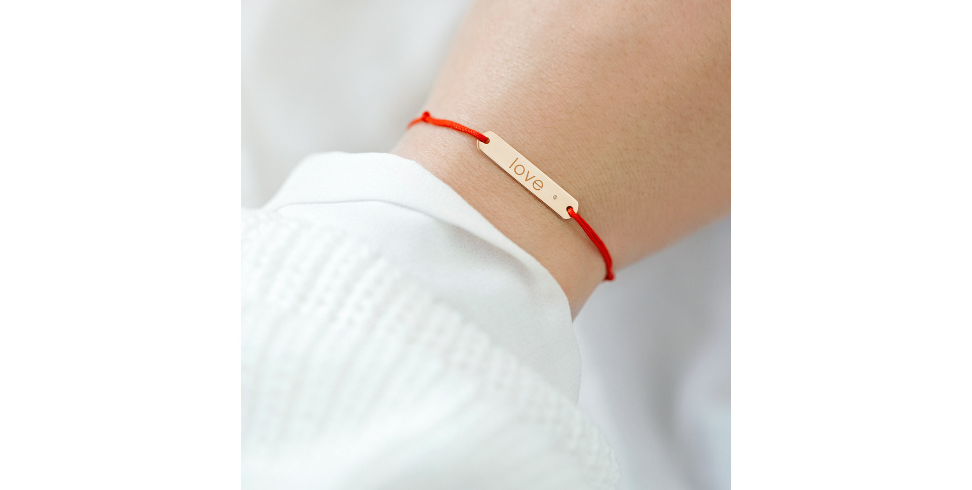 Diamantový náramek se šňůrkou Amour Love