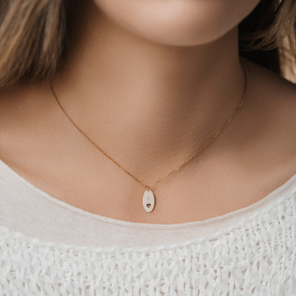 Náhrdelník s diamantem Love Heart