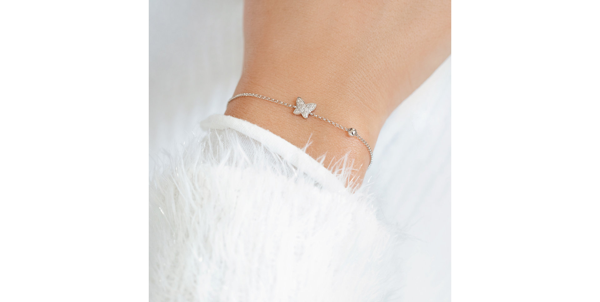 Náramek s diamanty My Butterfly