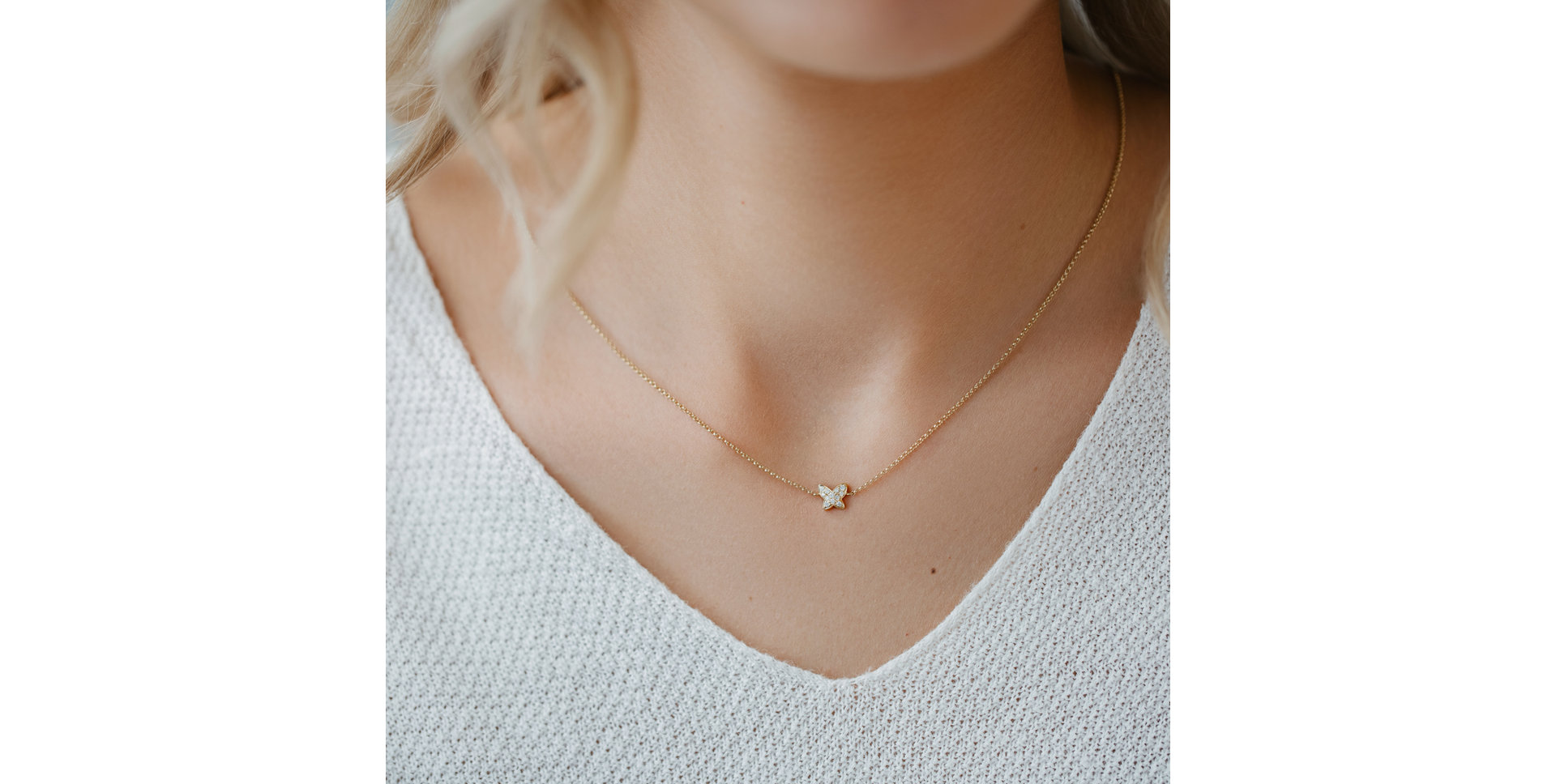 Náhrdelník s diamanty Magic Butterfly