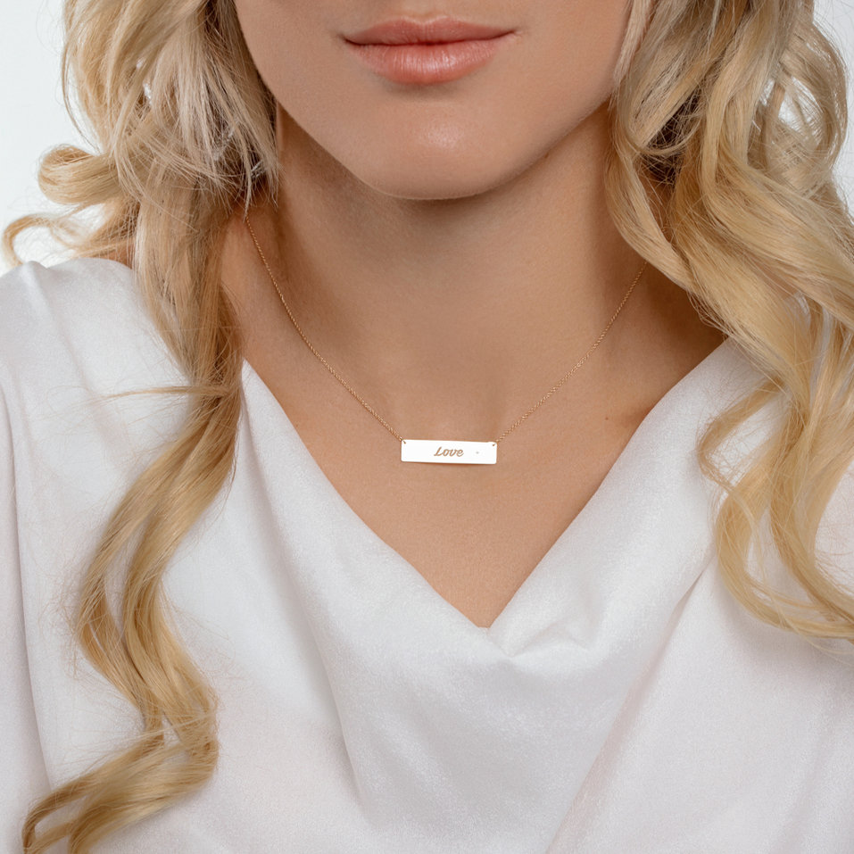 Náhrdelník s diamantem Forever Love