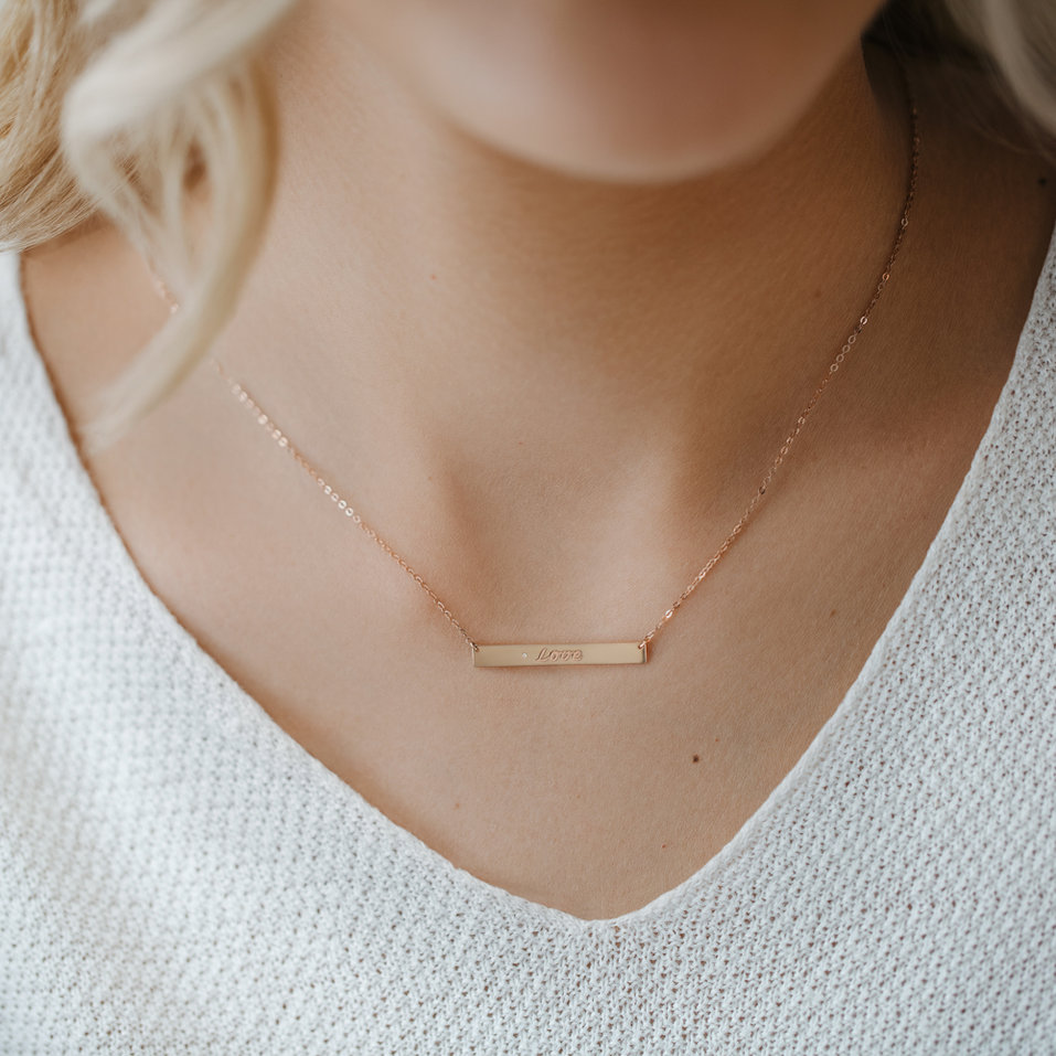 Náhrdelník s diamantem Amour Ribbon