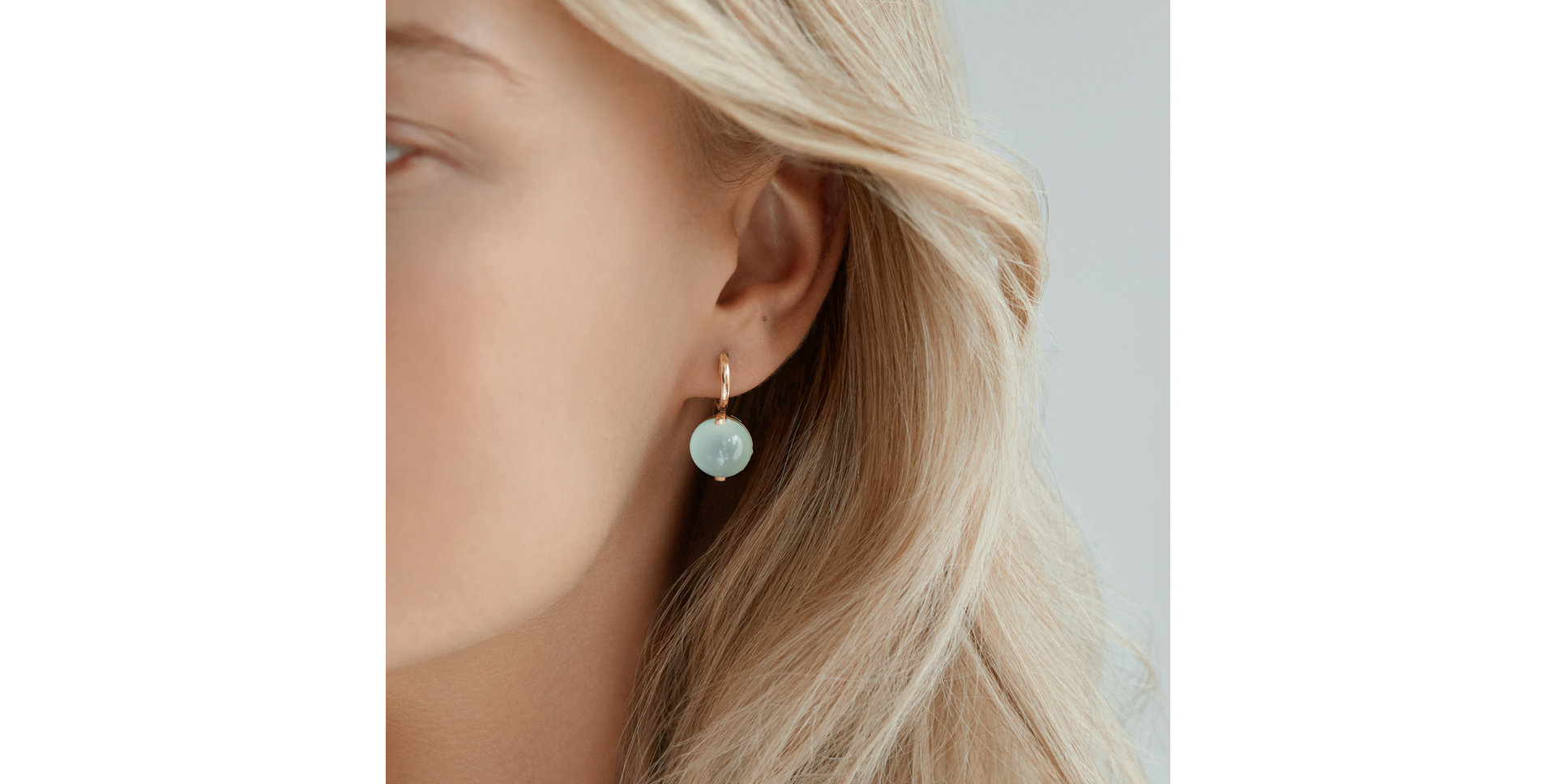 Náušnice s chalcedonem a diamanty Space Signature