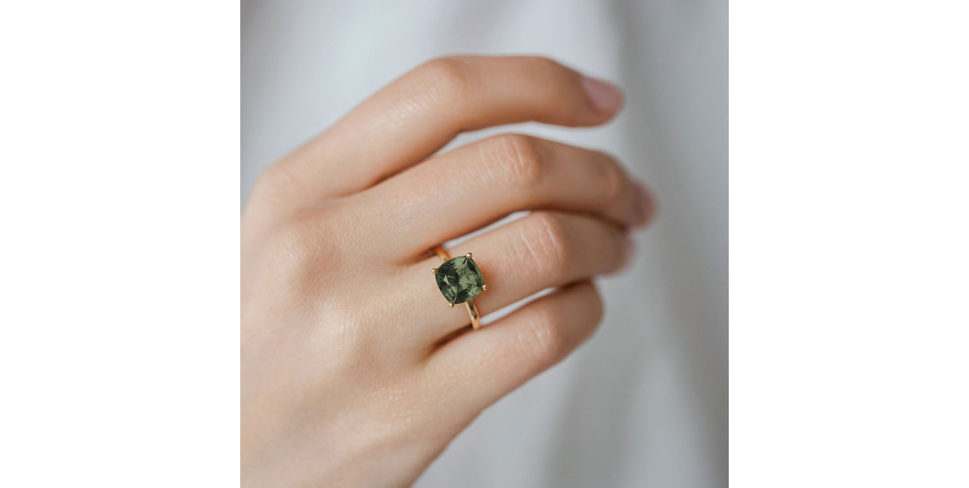 Prsten s ametystem green Bonbon