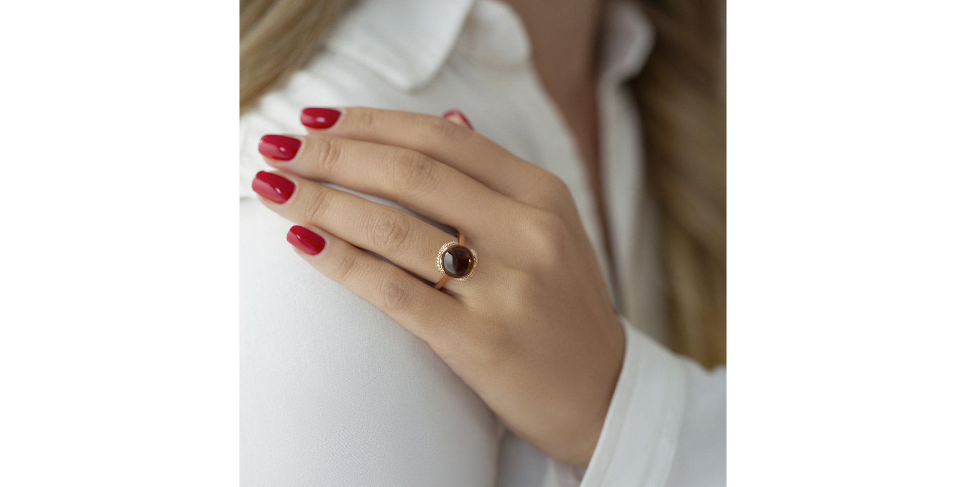 Prsten s quartzem diamanty Rainbow Princess