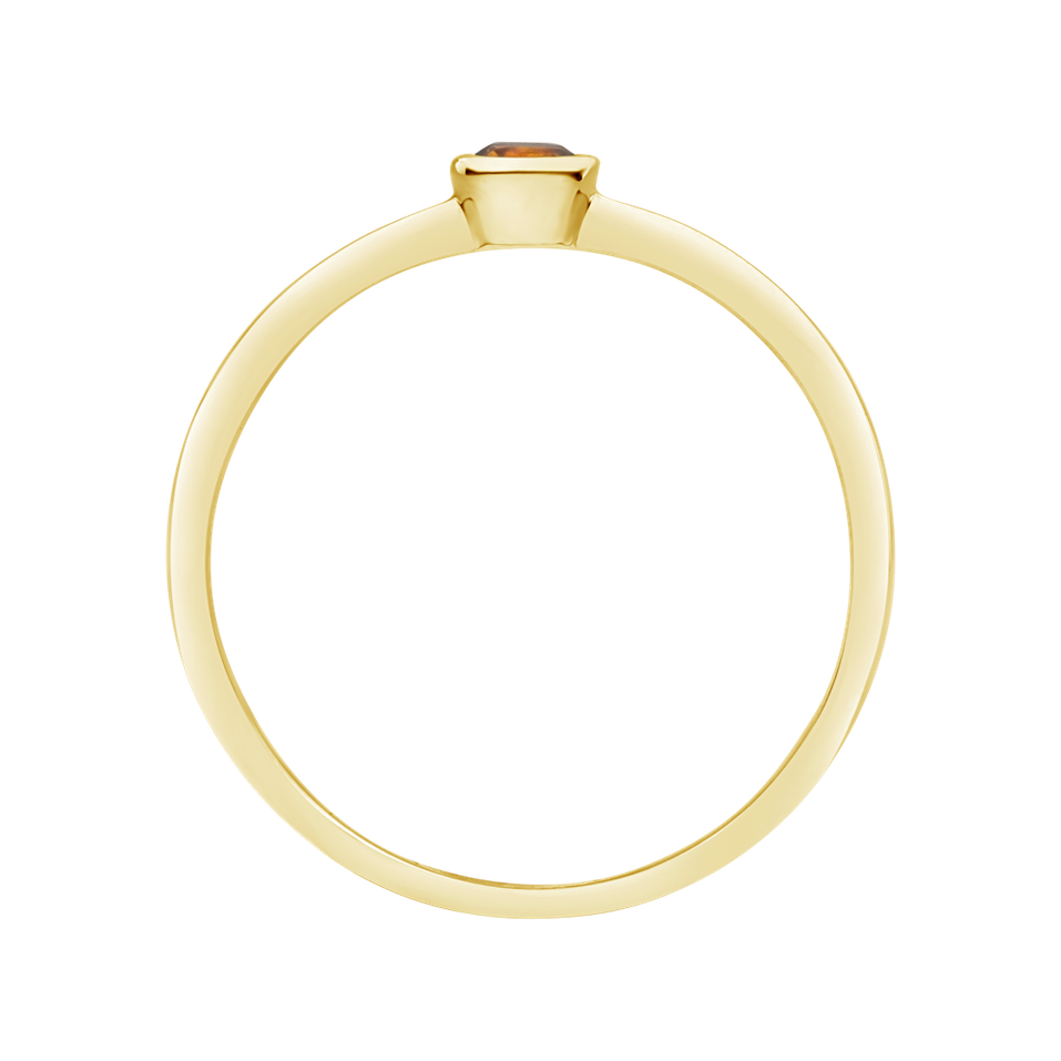 Prsten s citrínem madeira Bonbon