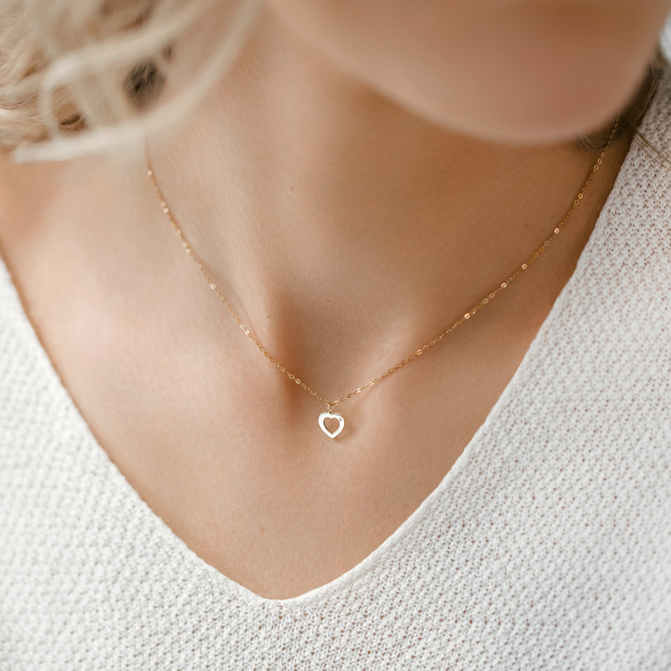 Náhrdelník s diamantem Two Hearts