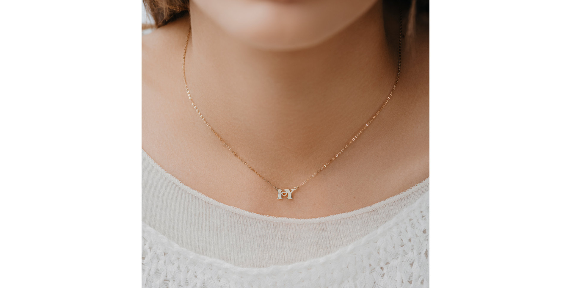 Náhrdelník s diamantem I Love U