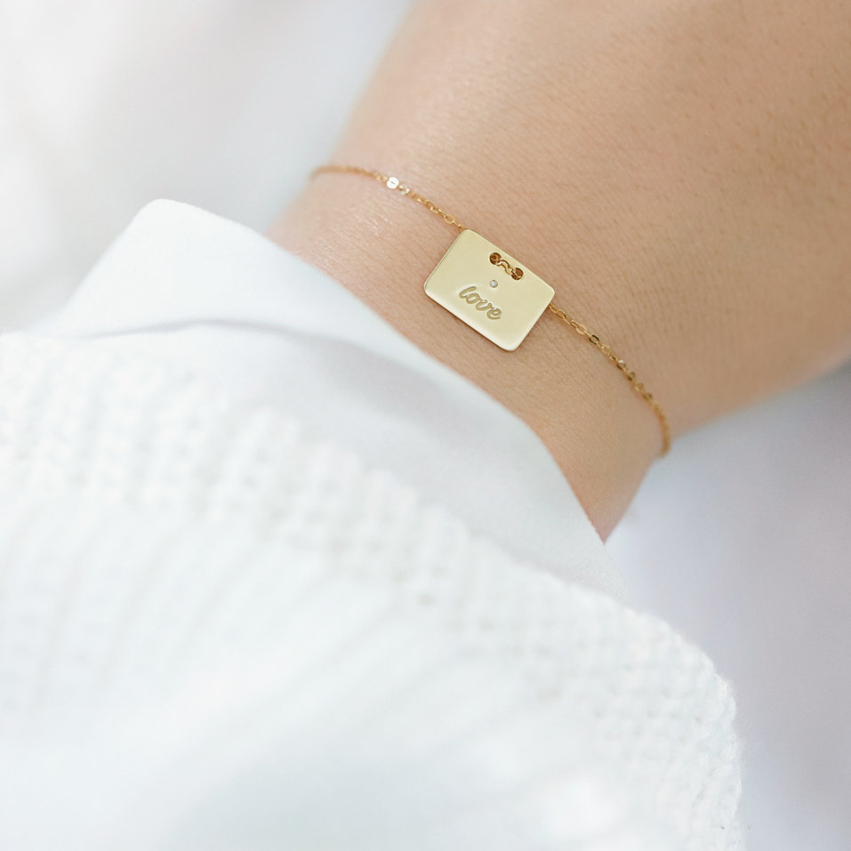 Náramek s diamantem Military