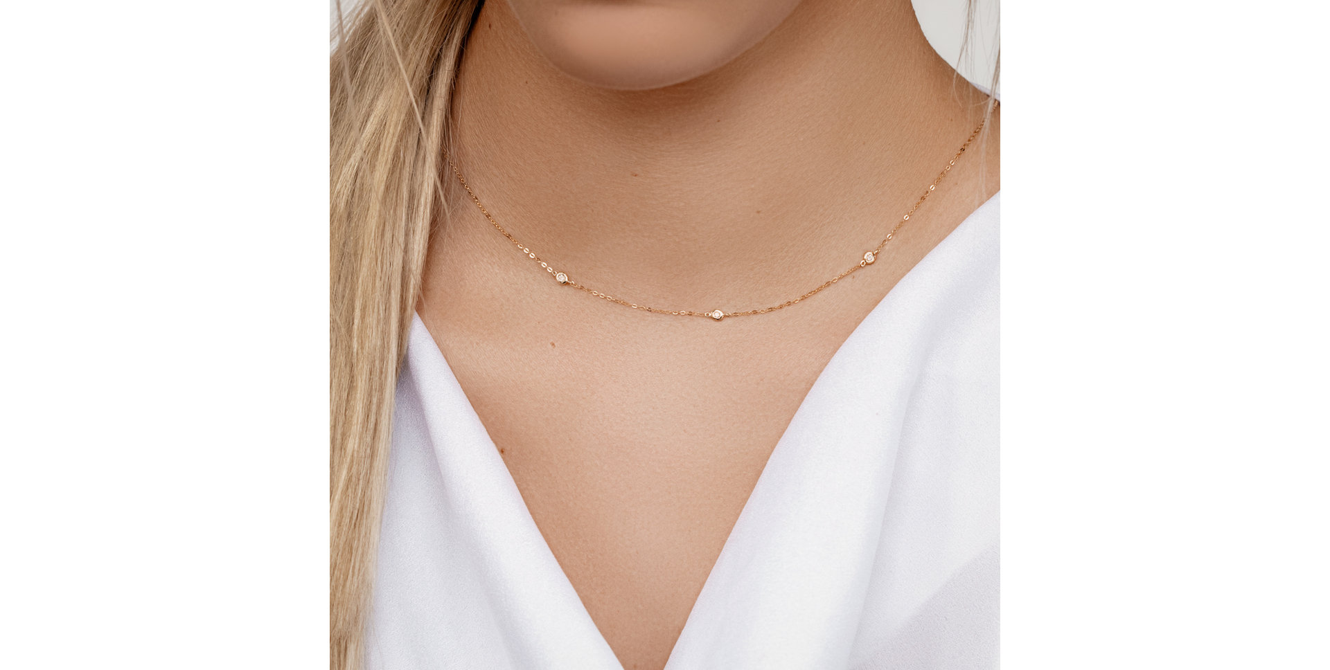 Náhrdelník s diamanty Dots