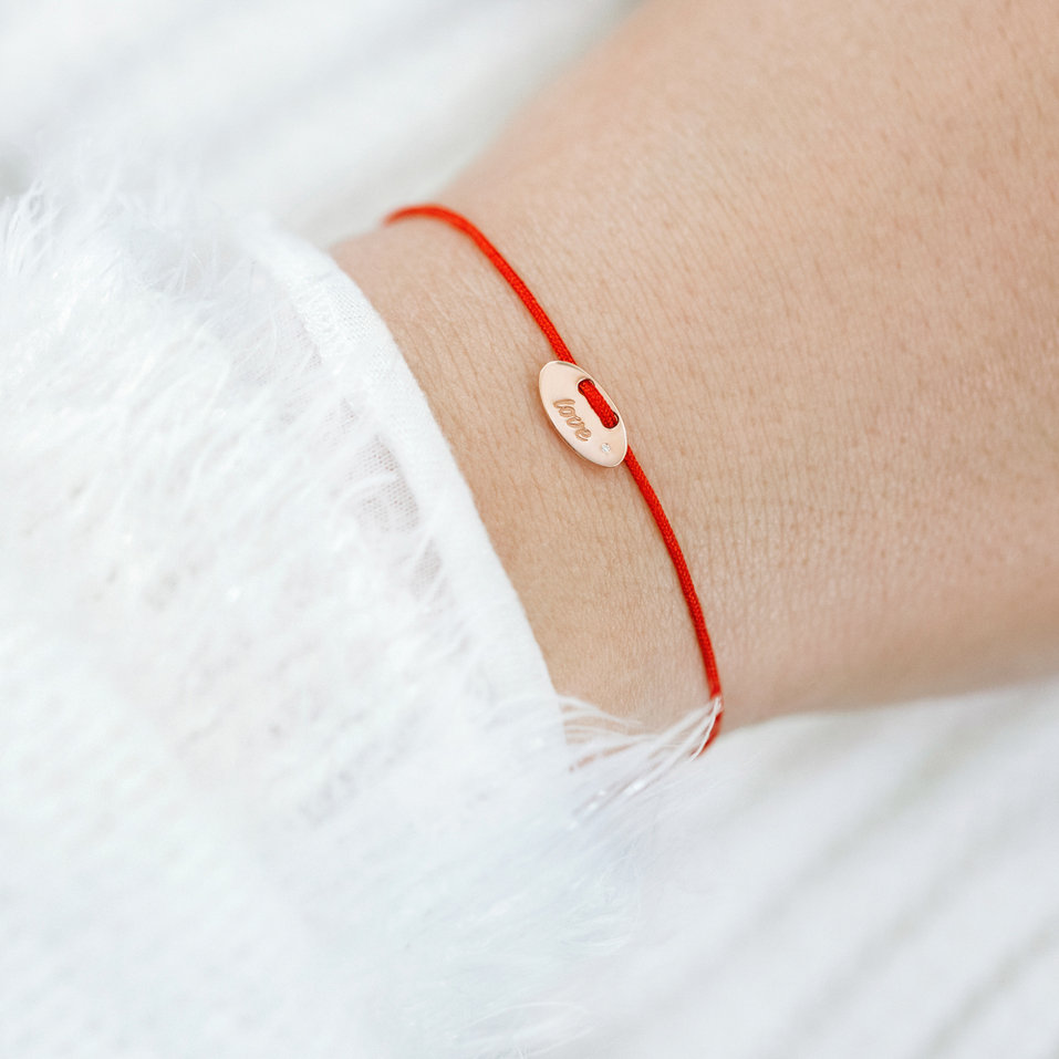 Diamantový náramek se šňůrkou Mini Stamp