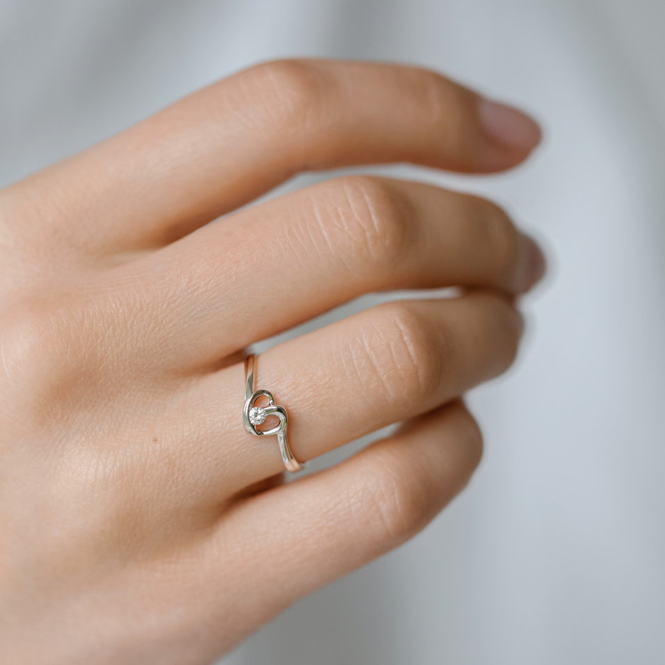 Prsten s diamantem Love Message