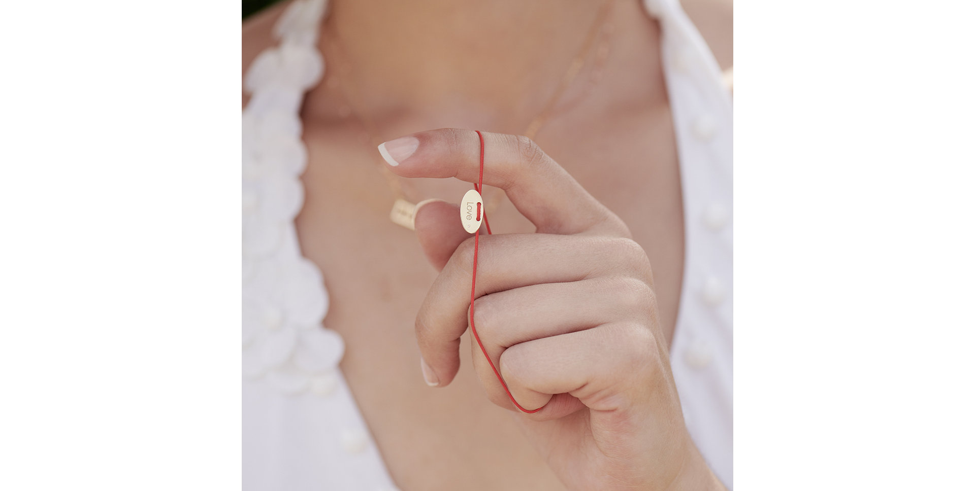 Diamantový náramek se šňůrkou Stamp