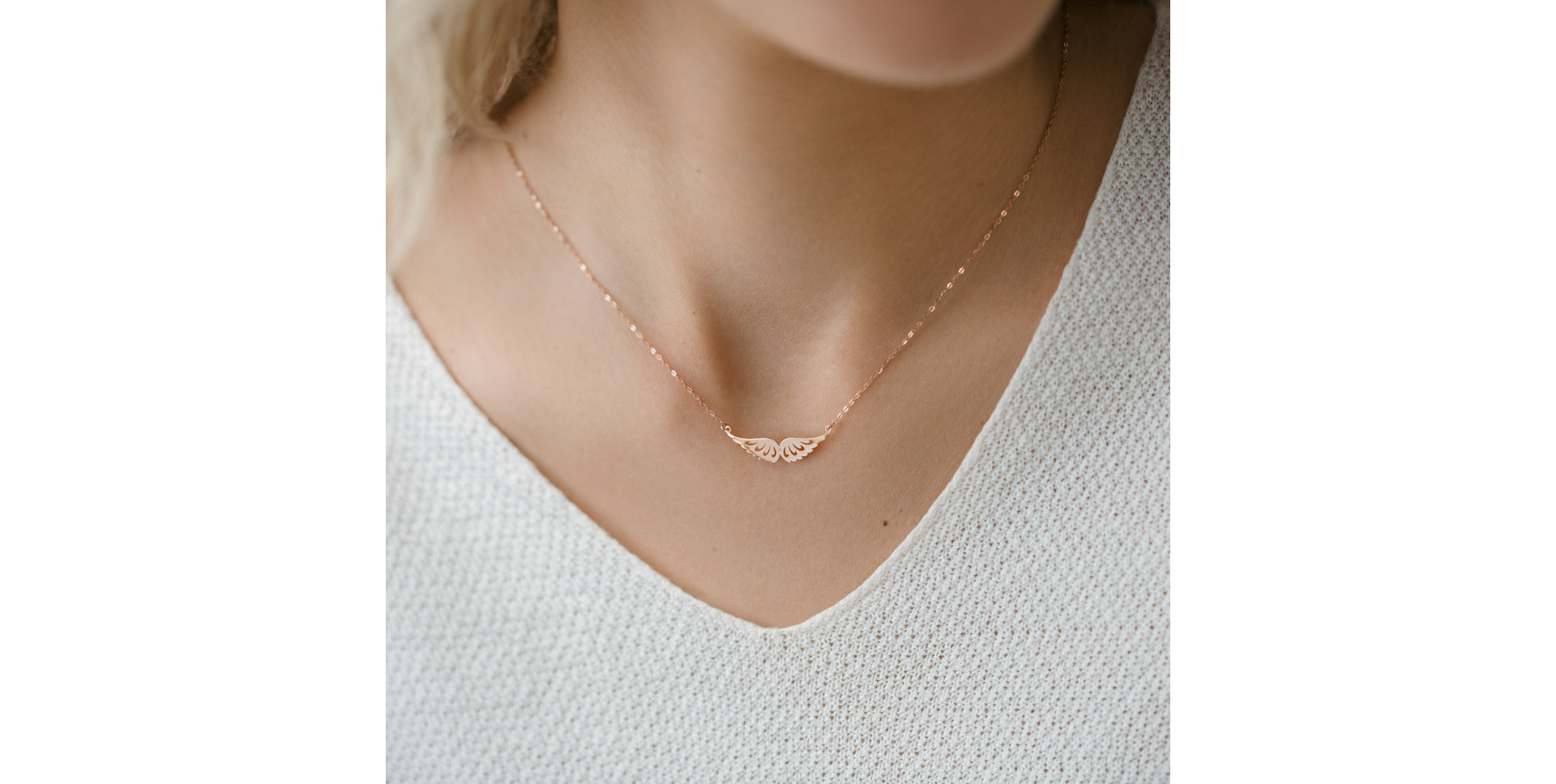 Náhrdelník s diamantem Wings