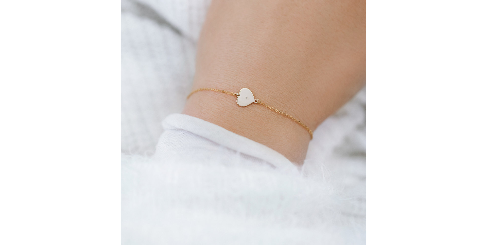 Náramek s diamantem Diamond Heart