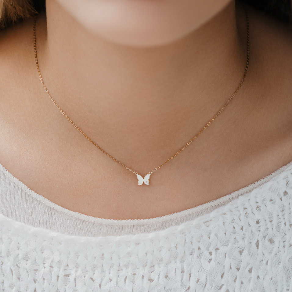 Náhrdelník s diamantem Extra Butterfly