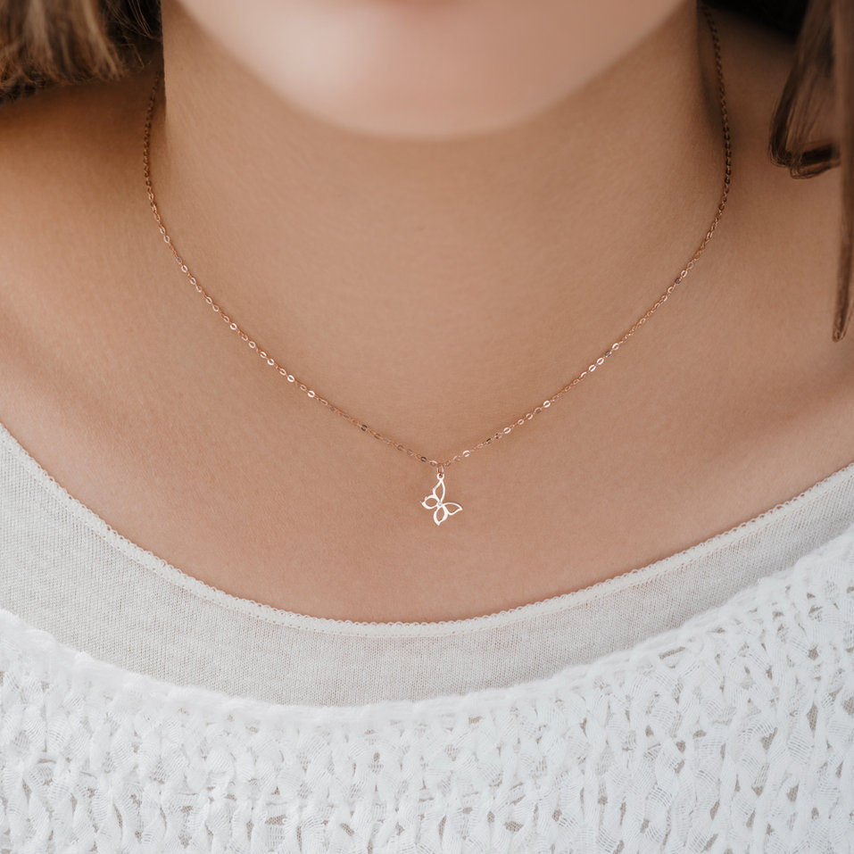 Náhrdelník s diamantem Extraordinary Butterfly