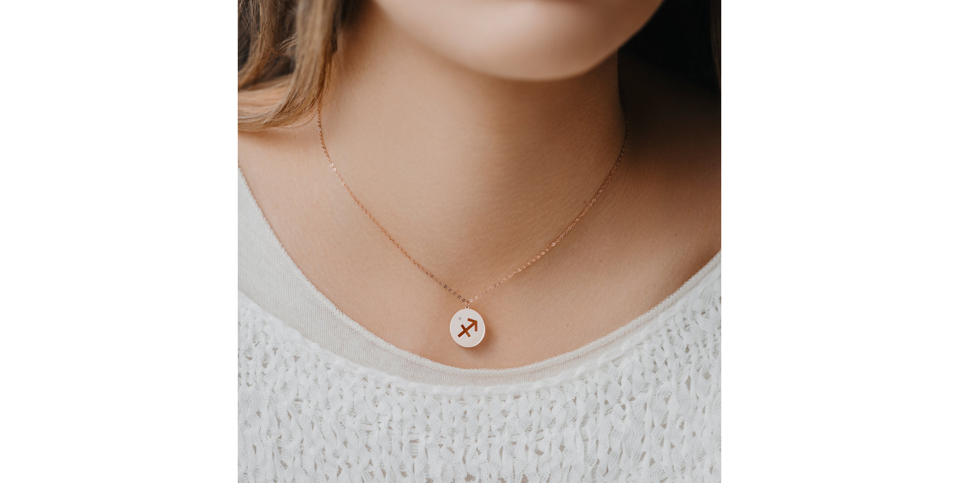 Náhrdelník s diamantem Pisces