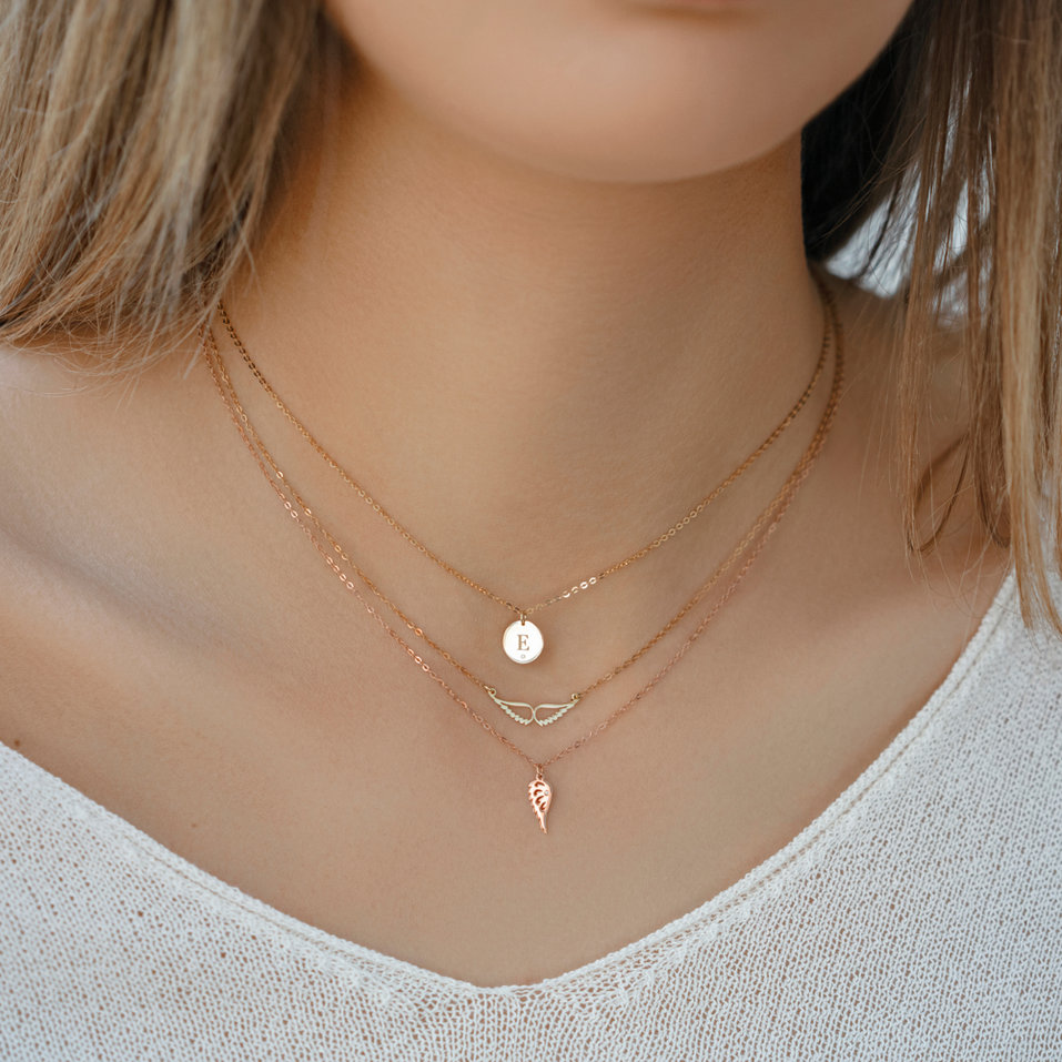 Náhrdelník s diamantem Diamond Wing