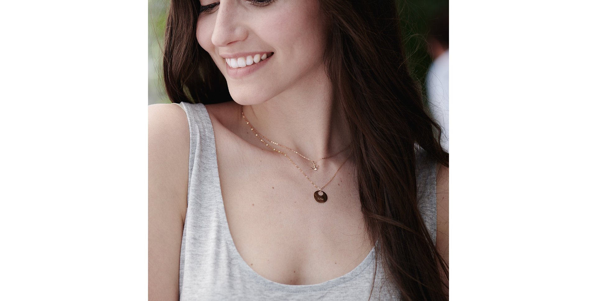 Náhrdelník s diamantem Diamond Anchor