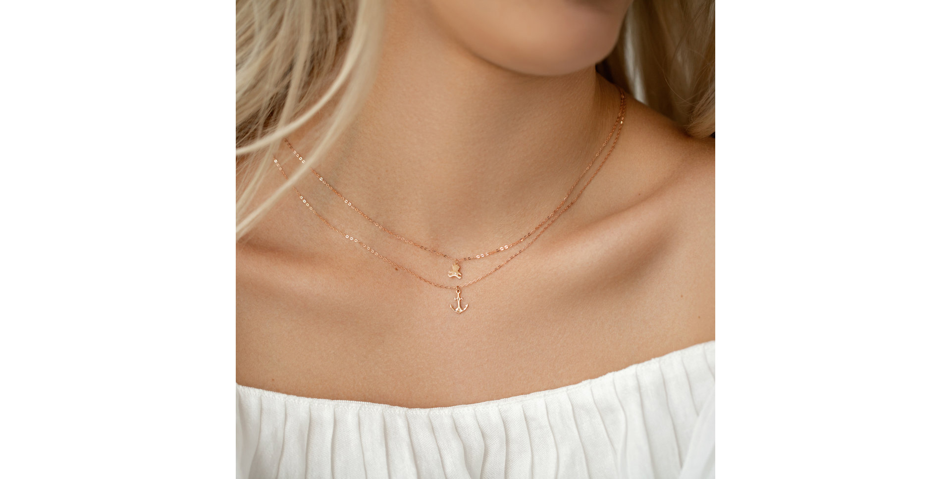 Náhrdelník s diamantem Diamond Anchor