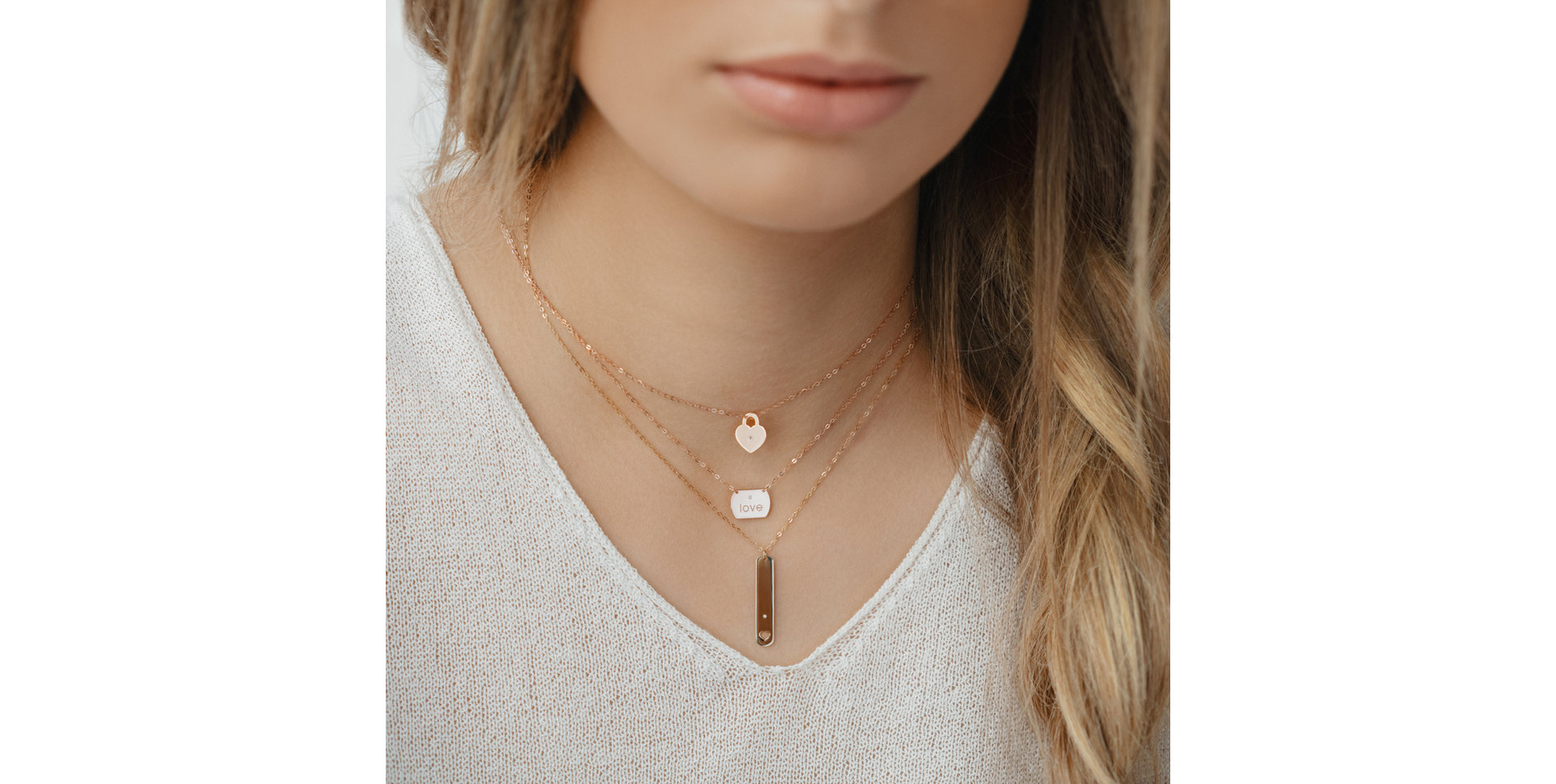 Náhrdelník s diamantem Love Lock