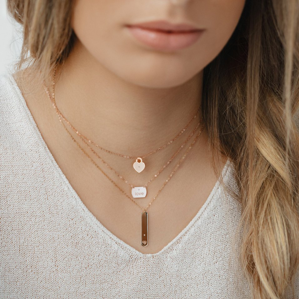 Náhrdelník s diamantem Love Lock