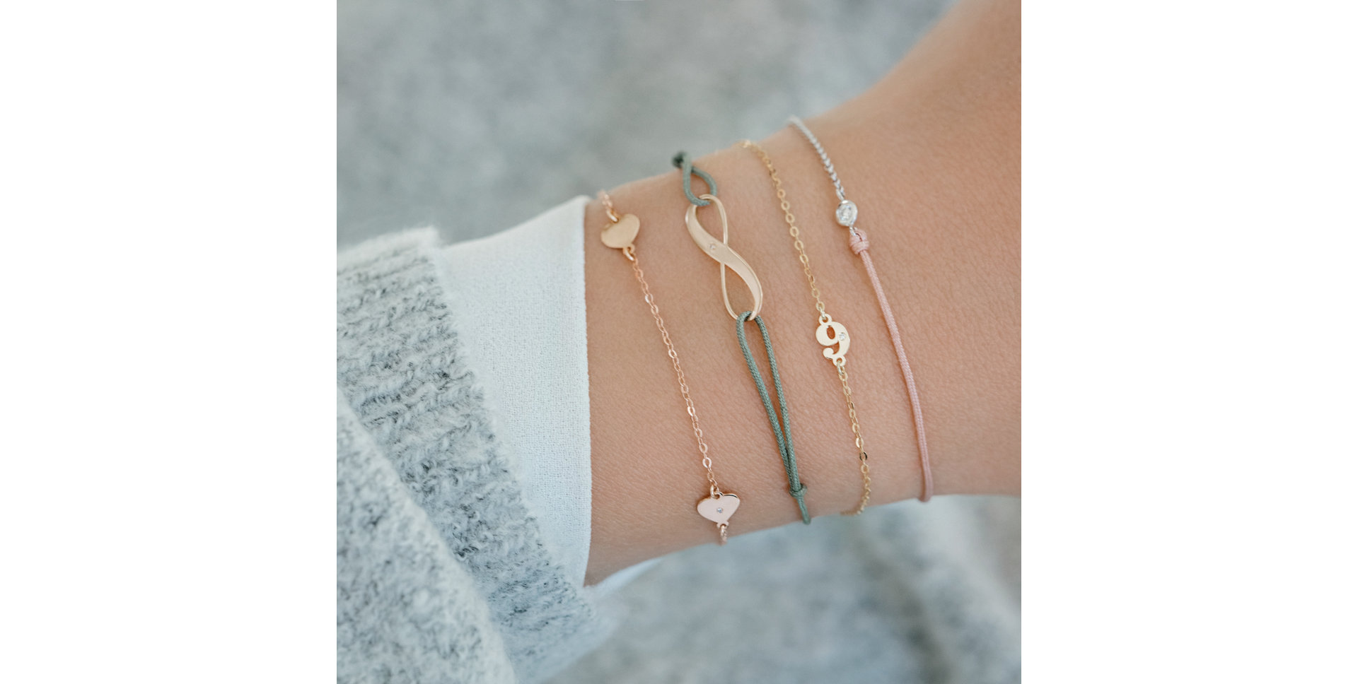 Náramek s diamantem Little Heart