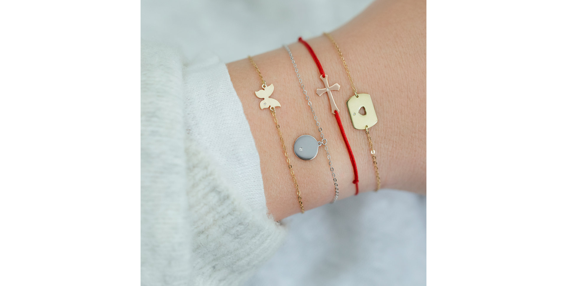 Náramek s diamantem Little Butterfly