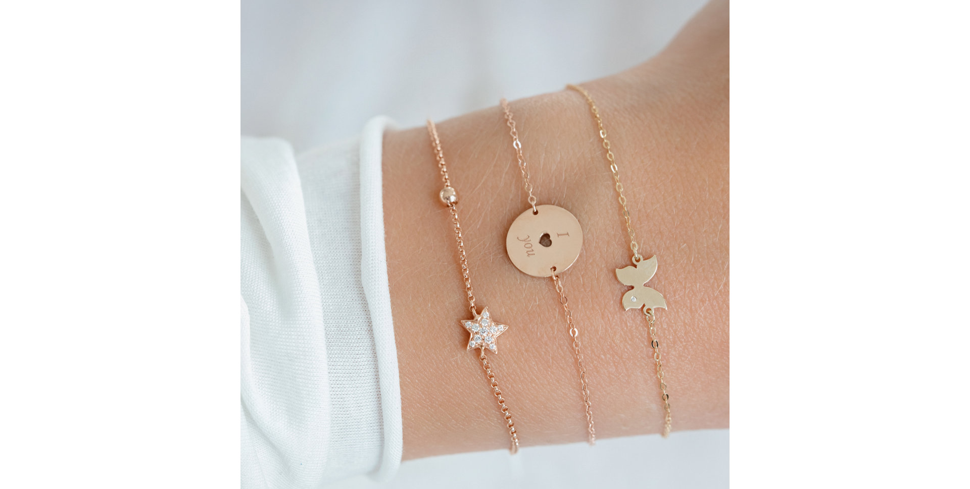 Náramek s diamantem Little Butterfly