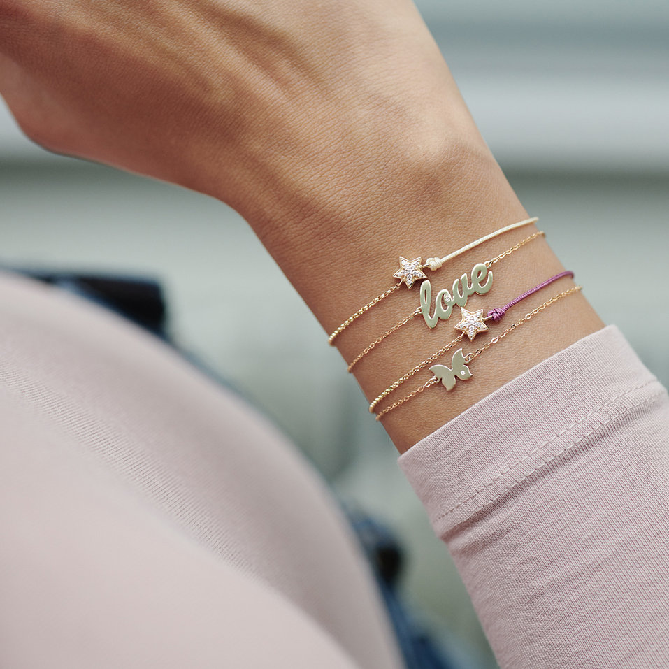 Náramek s diamantem Little Butterfly