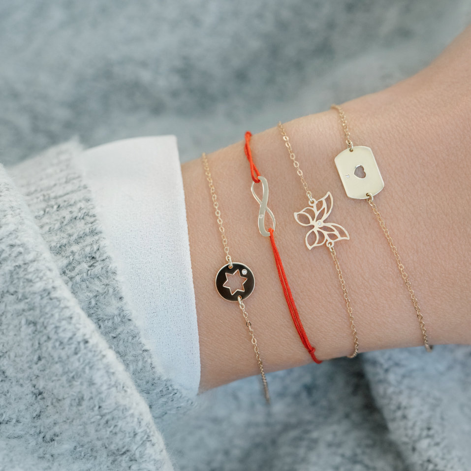 Náramek s diamantem Miracle Butterfly