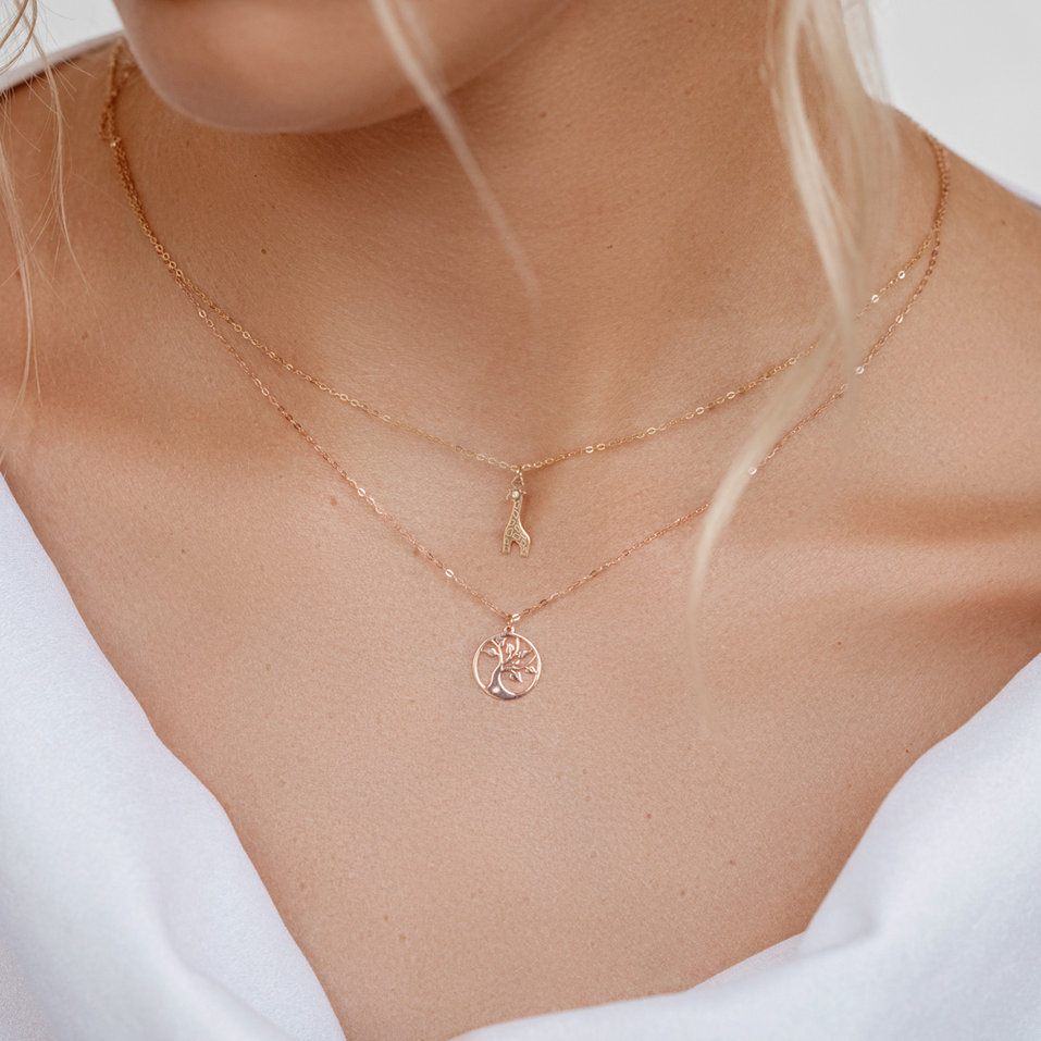 Náhrdelník s diamantem Little Giraffe