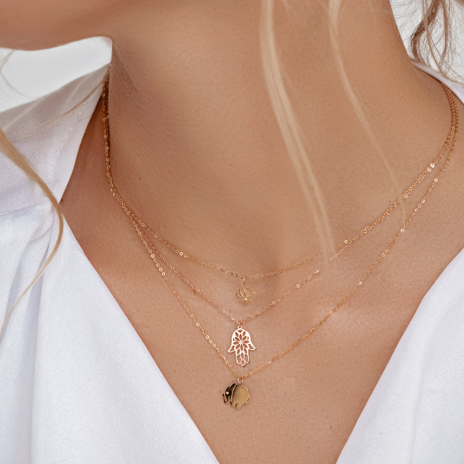 Náhrdelník s diamantem Little Lotus