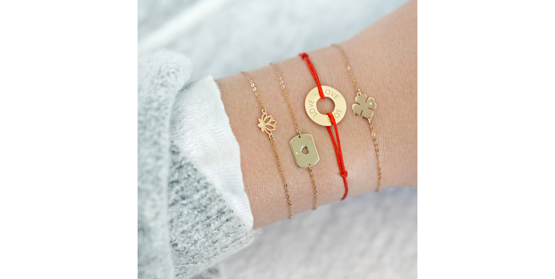 Náramek s diamantem Little Lotus