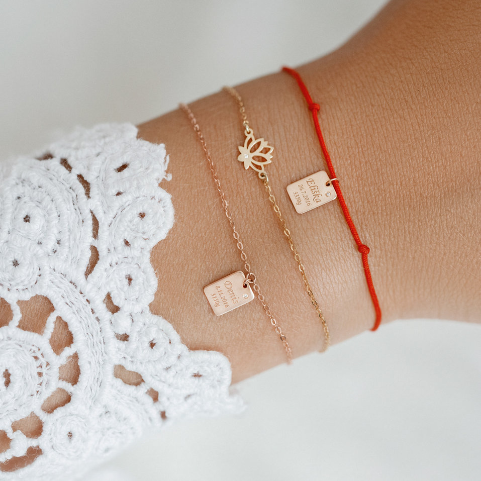 Náramek s diamantem Little Lotus