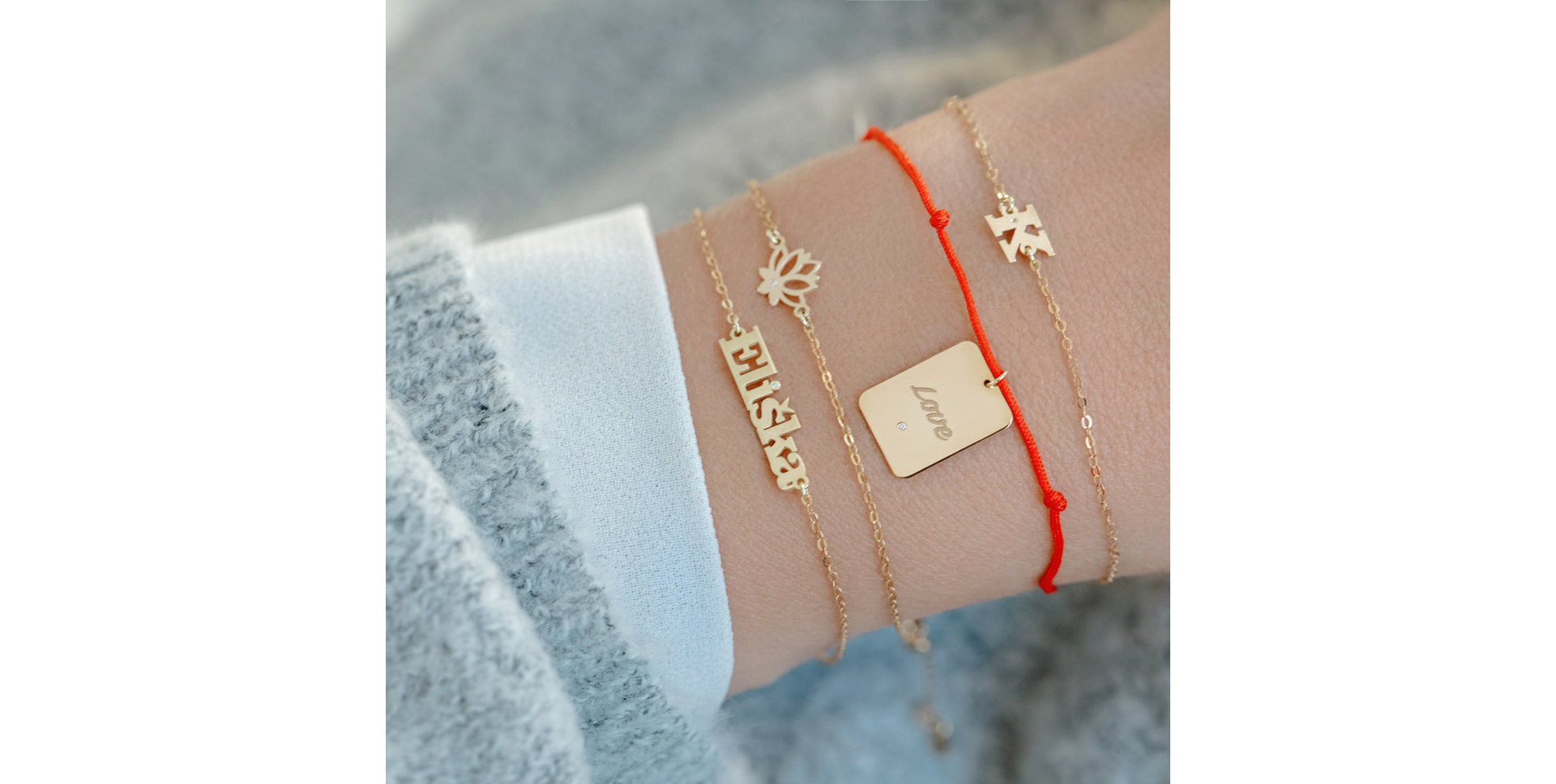 Náramek s diamantem Little Lotus