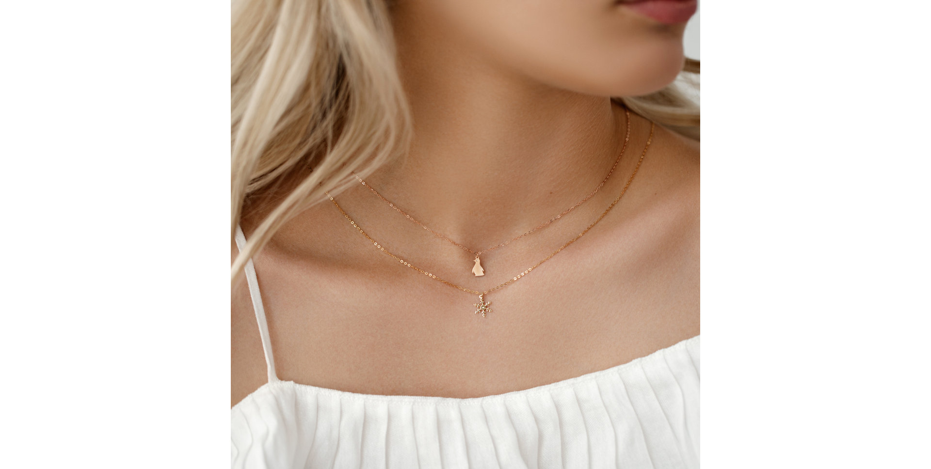 Náhrdelník s diamantem Little Snowflake