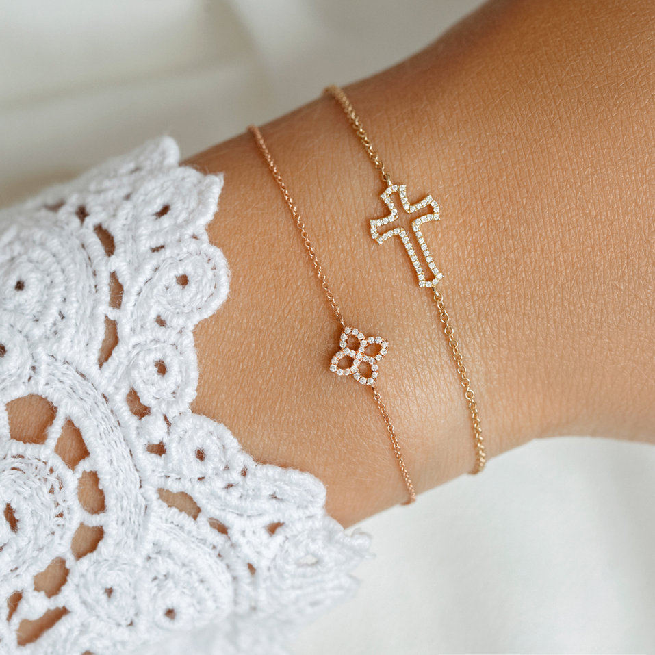 Náramek s diamanty Glamorous Petals