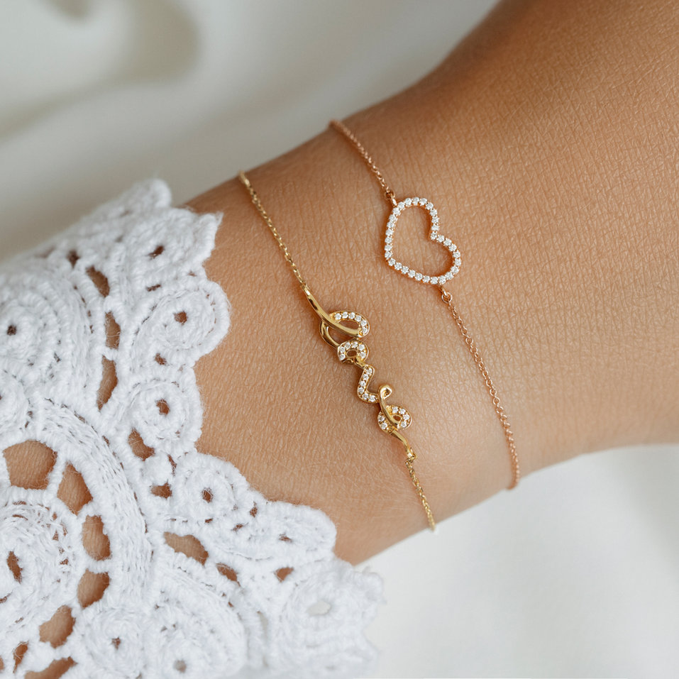Náramek s diamanty Love