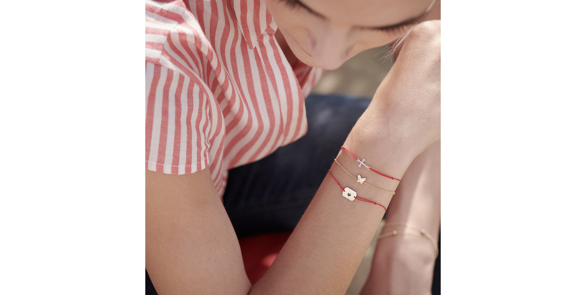 Diamantový náramek se šňůrkou Faith