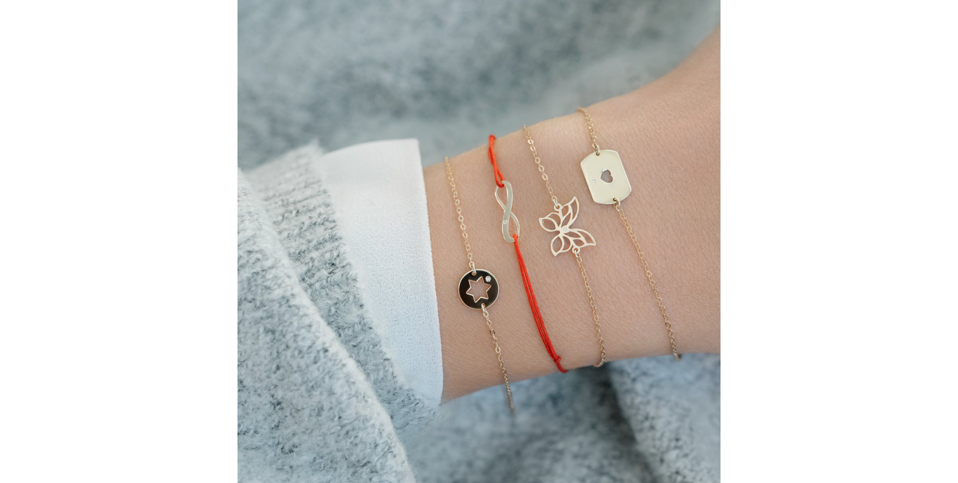 Diamantový náramek se šňůrkou Infinity