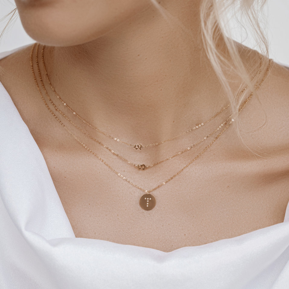 Náhrdelník s diamantem Lucky Three