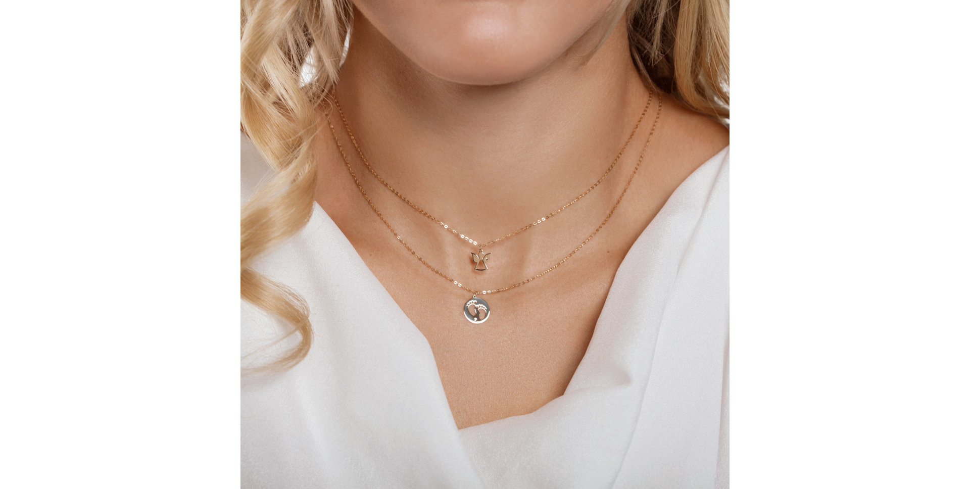 Náhrdelník s diamantem Happy Feet