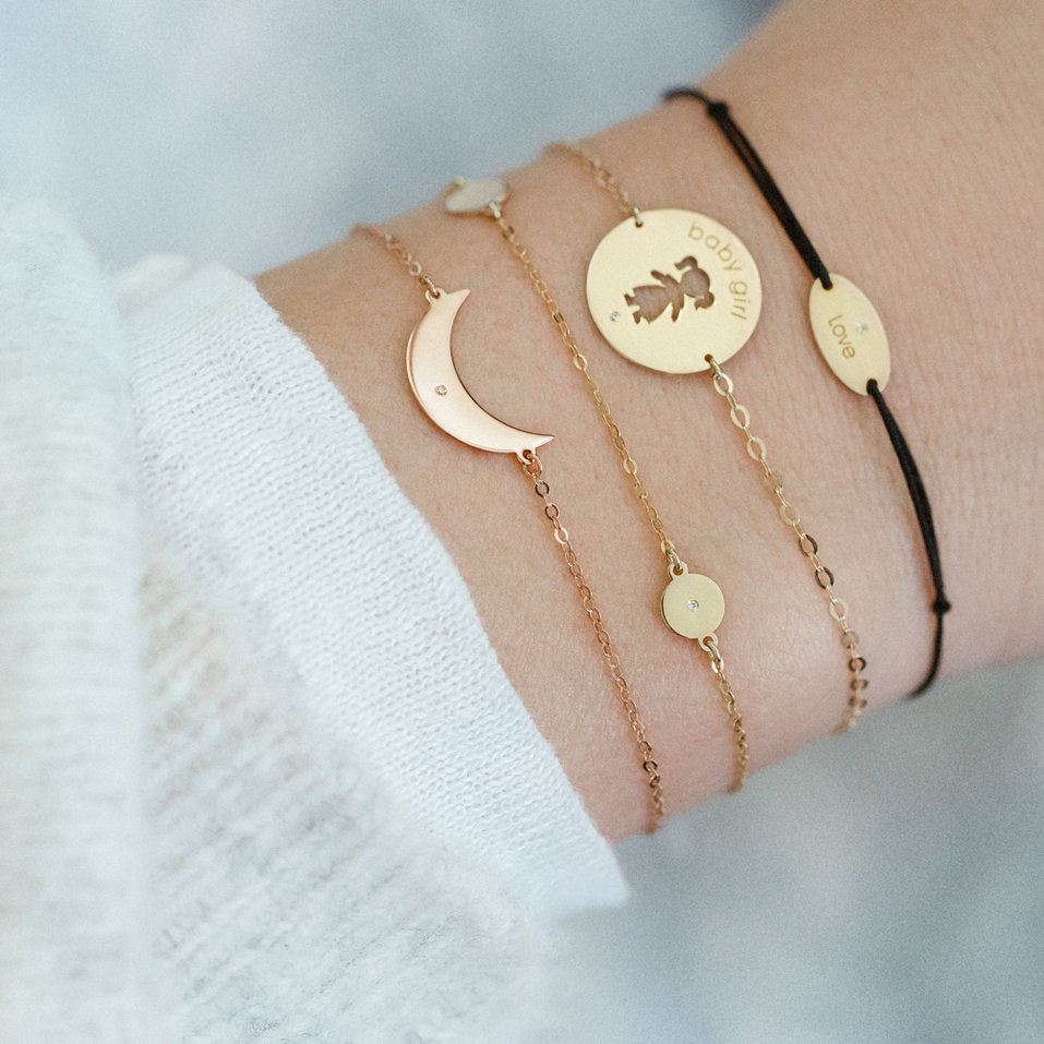 Náramek s diamantem Diamond Dot