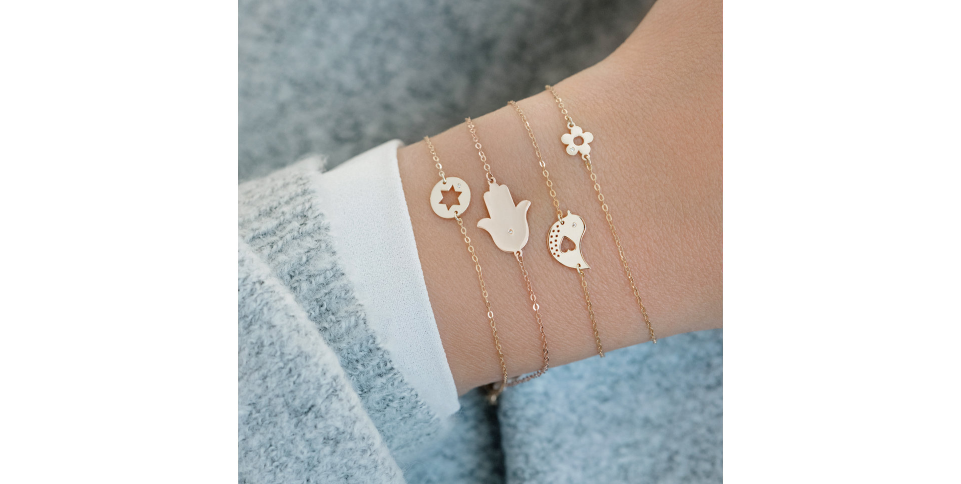 Náramek s diamantem Bird