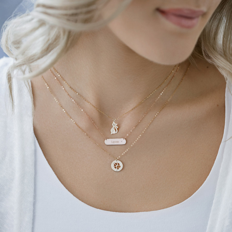 Náhrdelník s diamantem Dog Paw