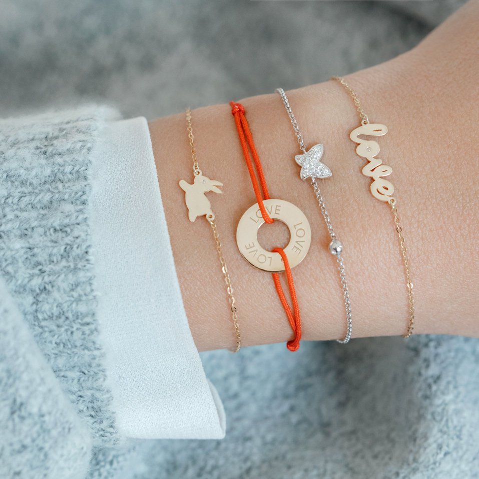 Náramek s diamantem Bunny