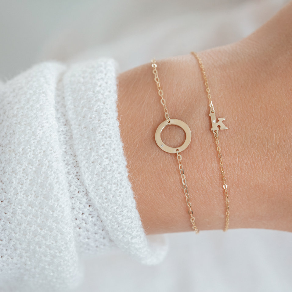 Náramek s diamantem Big Line O